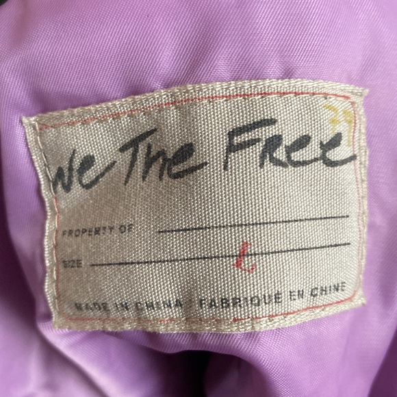 Free People Ryder Black Moto Jacket with Cream Stripe SZ L NEW - Picture 10 of 14